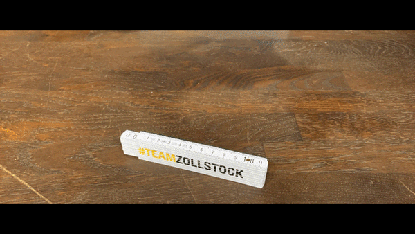 Holzgliedermaßstab 1 m - Team Zollstock by Bauforum24