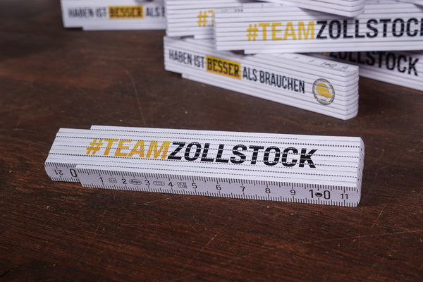 Holzgliedermaßstab 1 m - Team Zollstock by Bauforum24