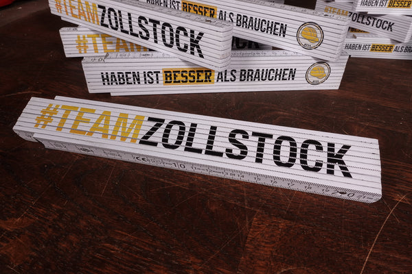 Team Zollstock - 2m Maßstab by Bauforum24
