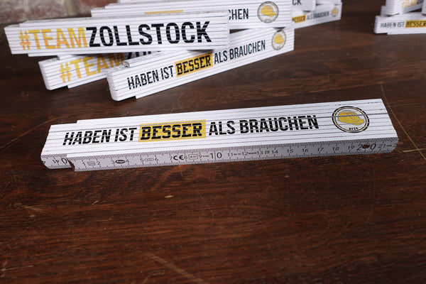 Team Zollstock - 2m Maßstab by Bauforum24
